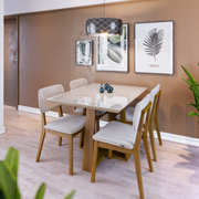 MESA WOOD 1.20m RECTANGULAR OFF WHITE