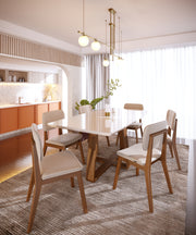 MESA WOOD 1.80m RETANGULAR OFF WHITE / MADERA